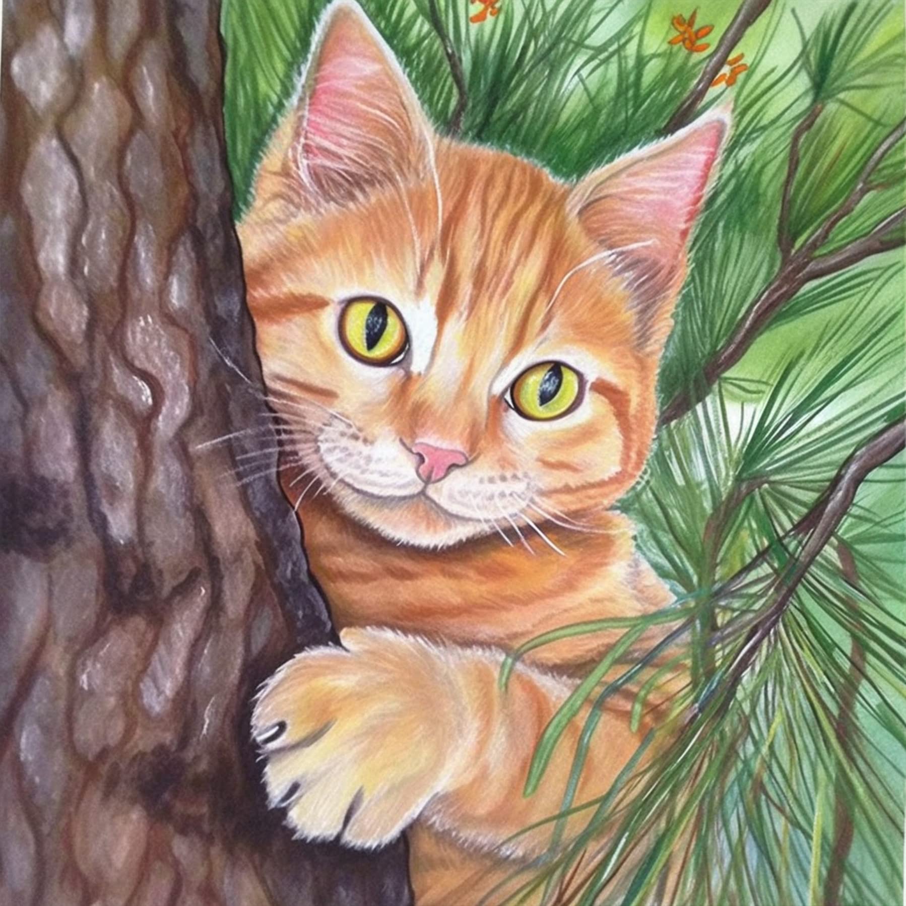 Pavemlo 5D Diamond Painting Kit Completo Gatto Nero DIY Pittura