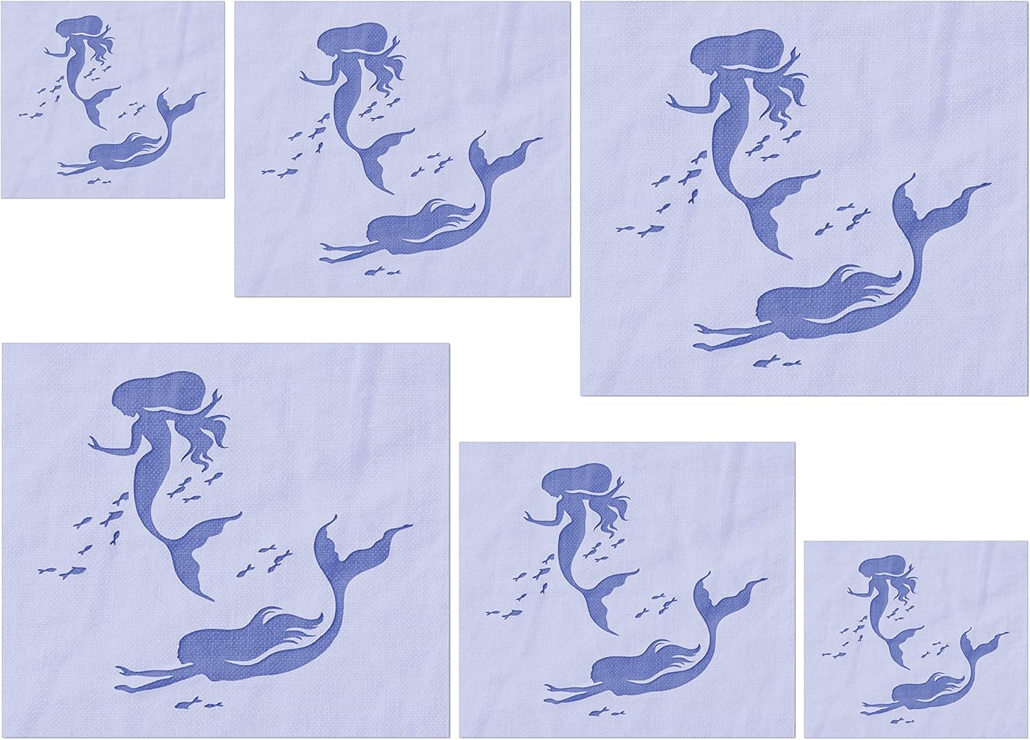 Stencil Stop Mermaids Stencil - Reusable for DIY Projects, Painting, Drawing, Crafts - 14 Mil Mylar Plastic (15.75 x 18 inches)