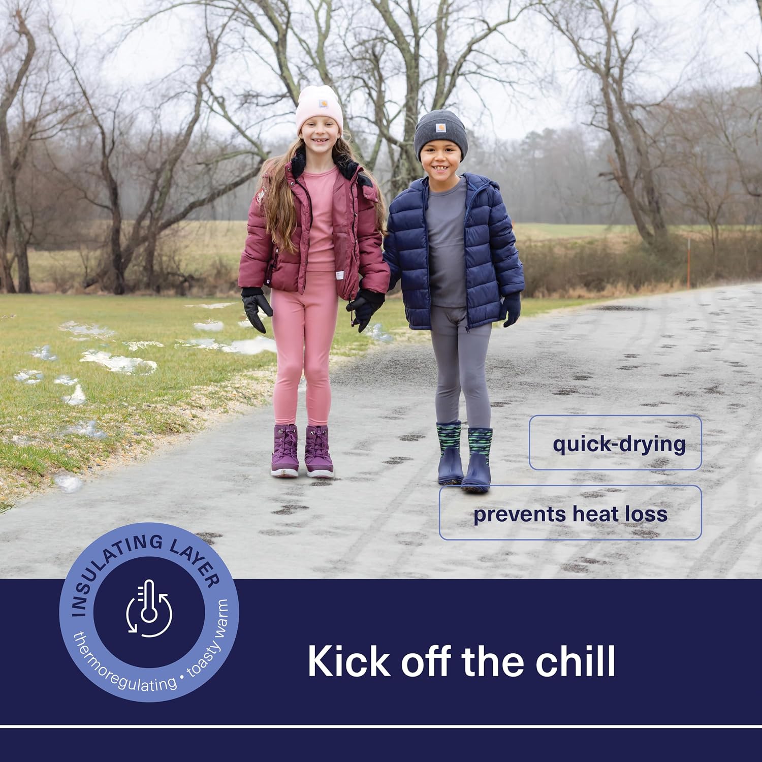 Rocky Thermal Underwear for Kids, Girls Thermals Long Johns Underwear, Base Layer for Cold weather/skiing