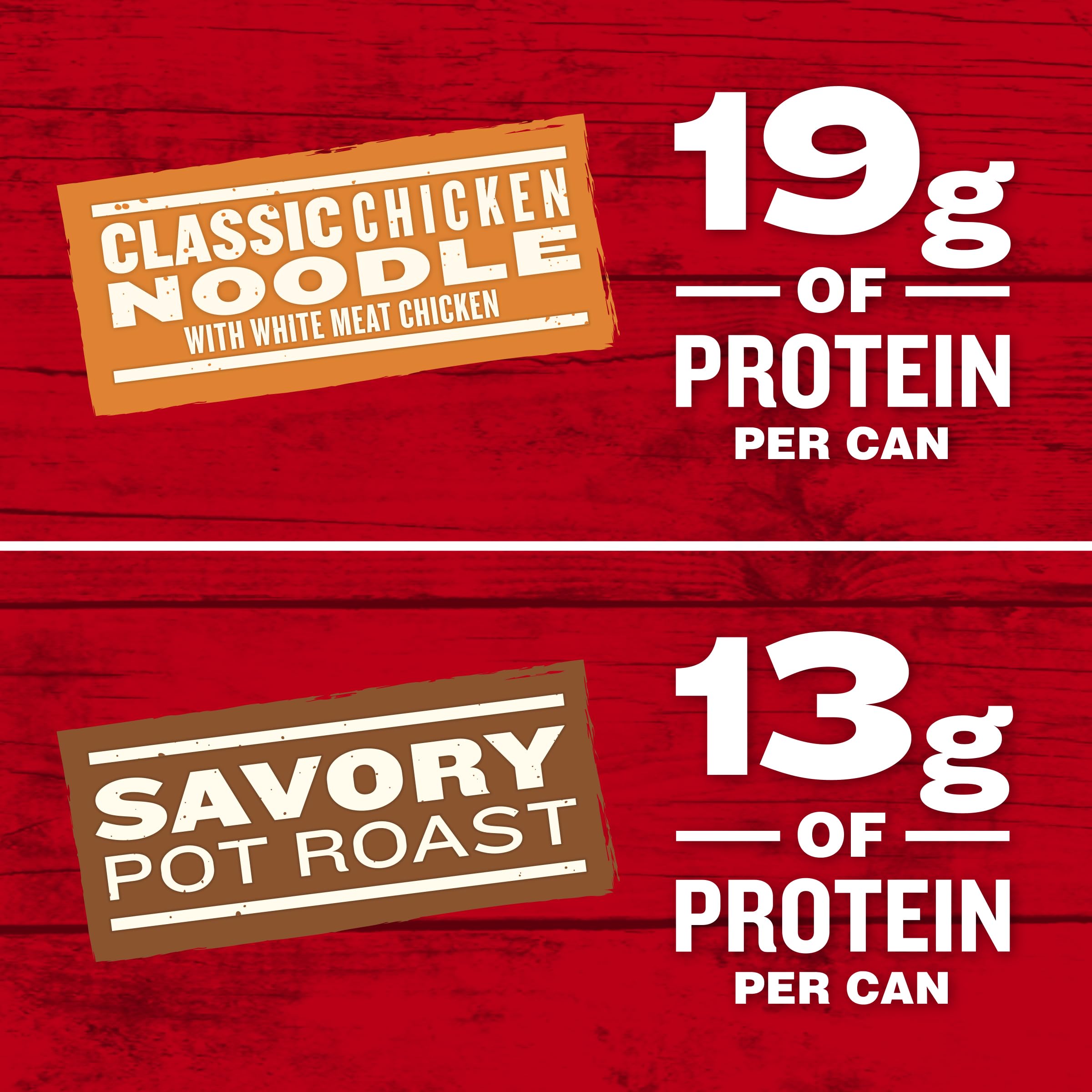 Campbell's Chunky 4 pack Soup Bundle: (2) Classic Chicken Noodle Soup 18.6 oz, (2) Chunky Savory Pot Roast Soup 18.8 oz