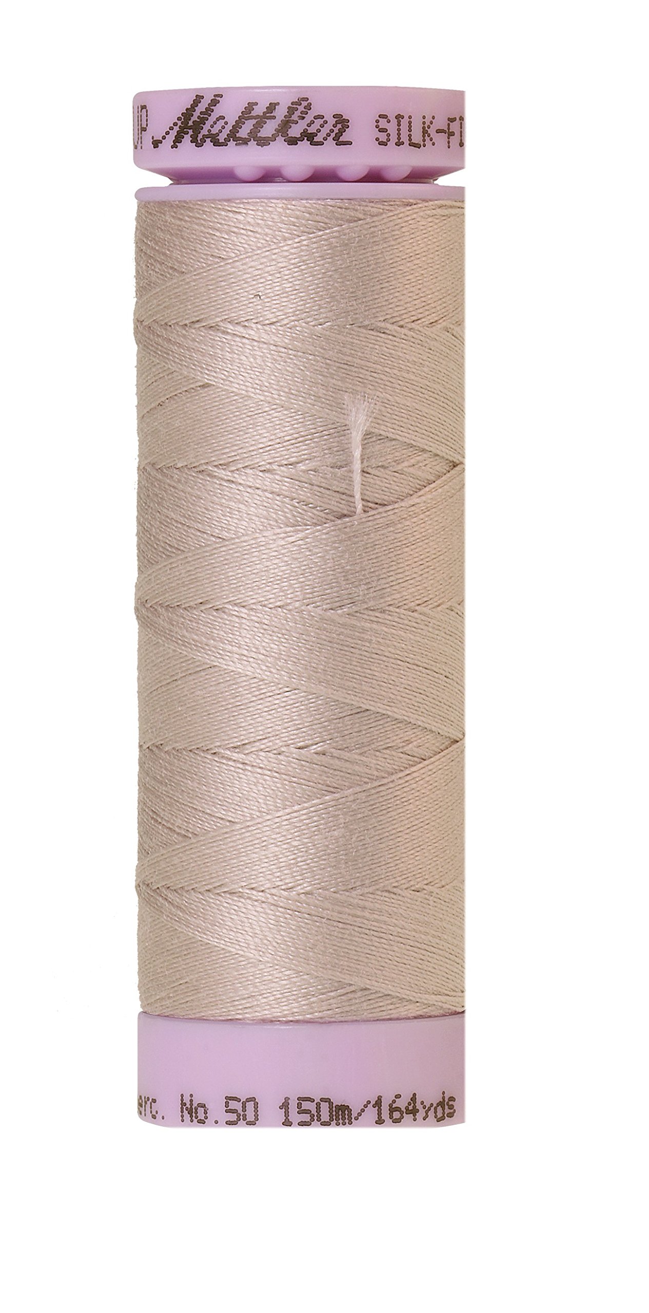 Mettler Silk-Finish Solid Cotton Thread, 164 yd/150m, Cloud Gray