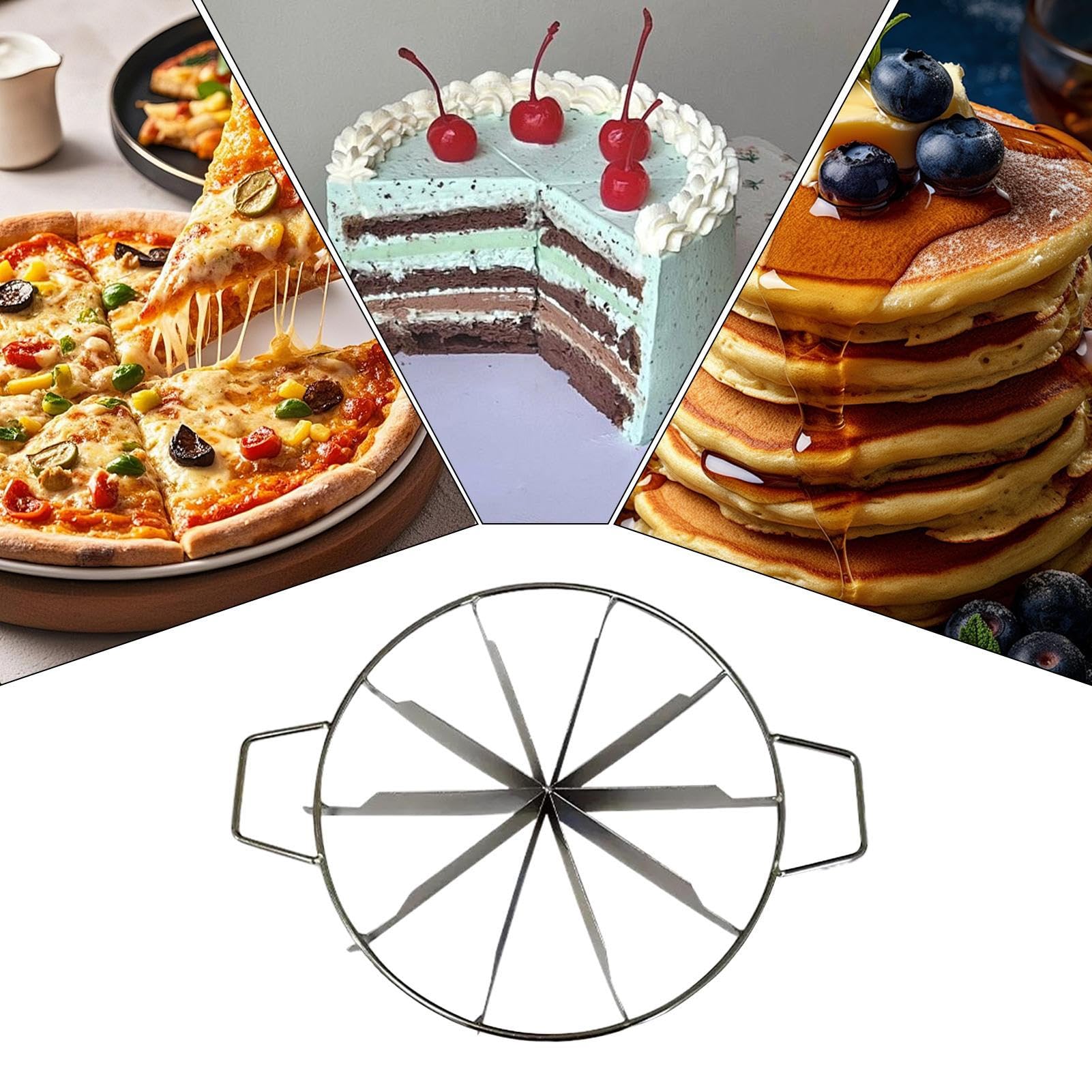 Kuchenteiler |Tortenteiler 10 Stücke | Tortenteiler zum Schneiden | Gleichen Tortenstücken Küche Kuchen Gadget | Lebensmittelqualität, runder Brot, Kuchen, gleichmäßige Portion