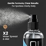 EVEO Eyeglass Vaporisateur nettoyant - Nettoyeur de verres Pas de streaks Technologie & Tissu de nettoyage en microfibre - Kit de nettoyage des verres, Nettoyeurs de verre pour yeux - Écran & Kit de lunettes pour les yeux (2 Boîte)