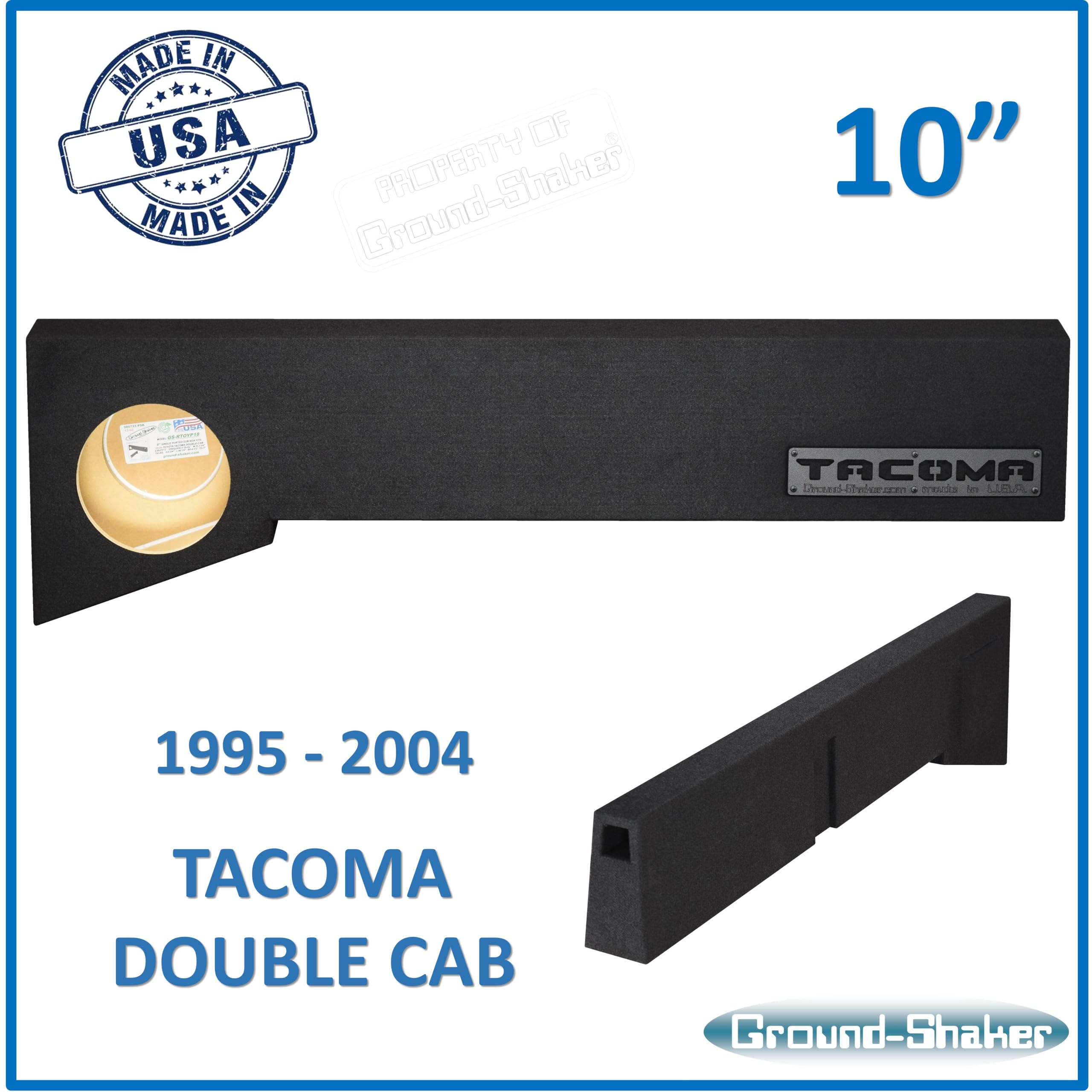 Tacoma Double-Cab 1995-2004 Ported Sub Box Subwoofer Enclosure (10