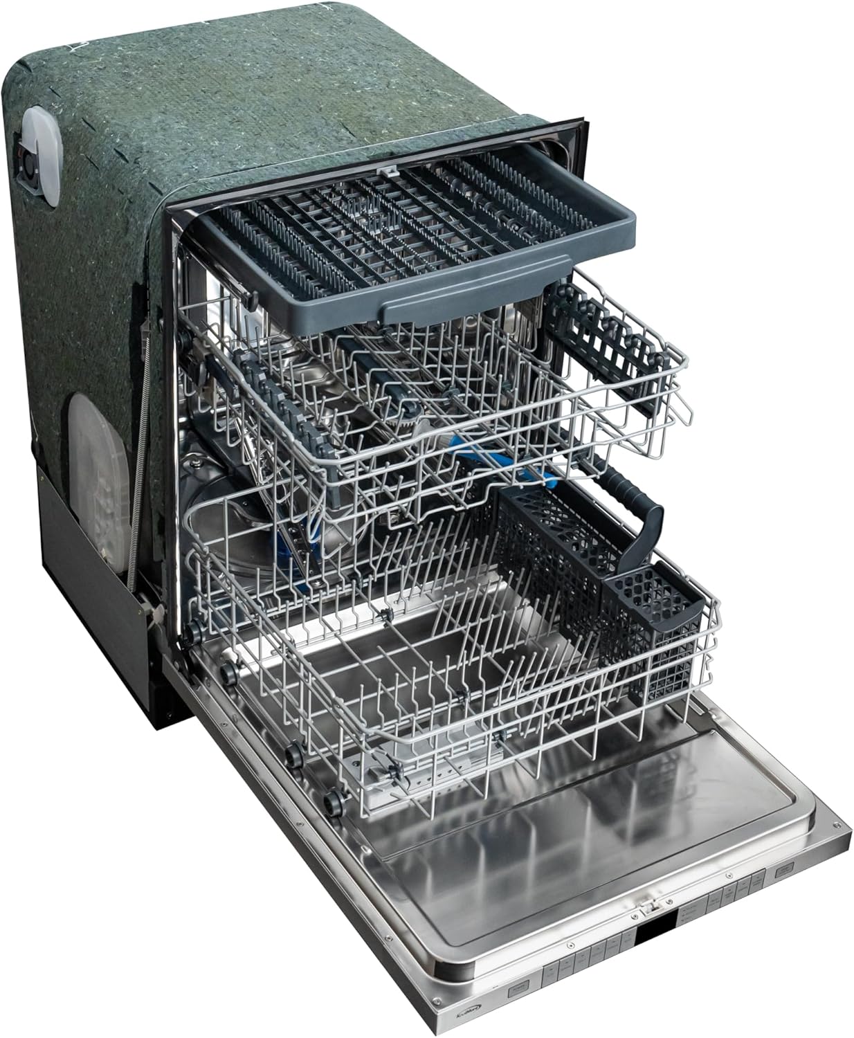 KoolMore KM-DW2445-PR 24 in. Panel Ready 14 Place Settings 45 DB Dishwasher in Stainless-Steel, UL and Energy Star Certified