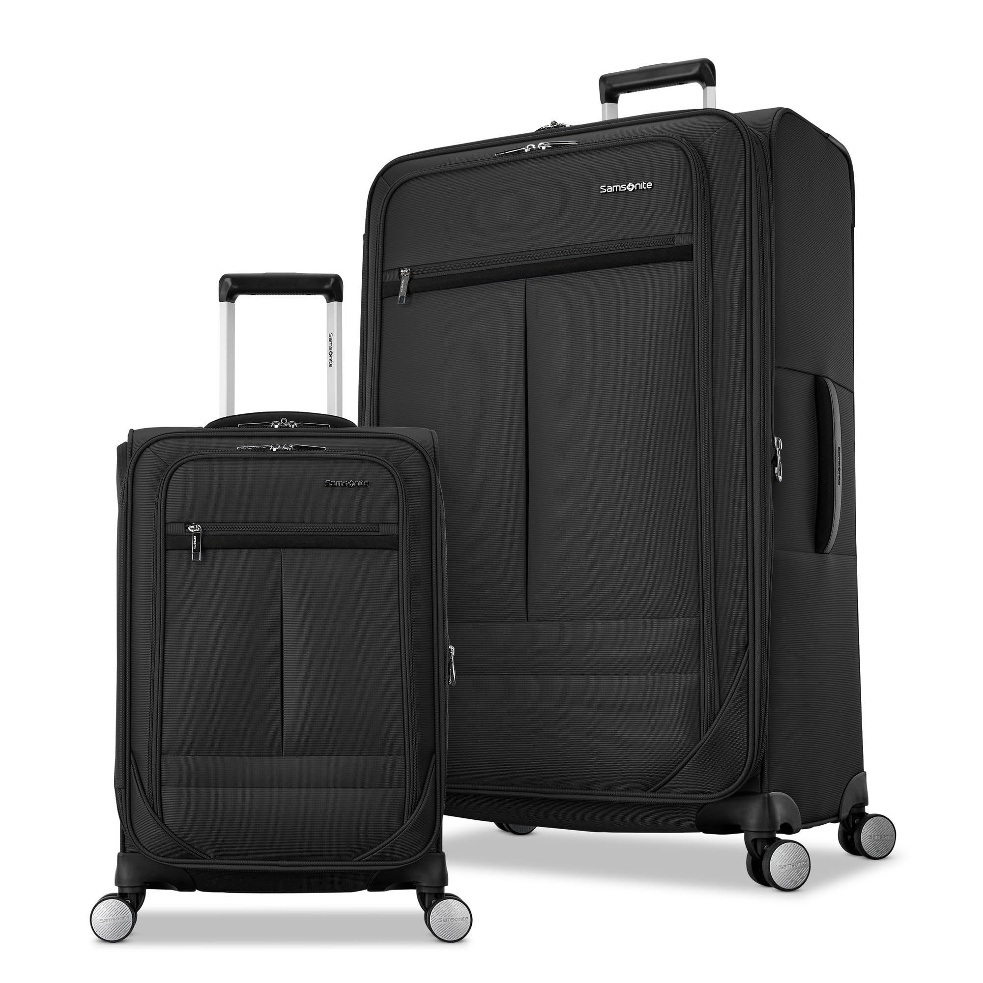 Samsonite Carry-On Soft-Sided Expandable 21-Inch Element Suitcase: Airline Approved for Most Major Airlines, Durable, 360° Spinner Wheels, Adjustable Handle, 2 Front & Side Pocket- Black — view 27