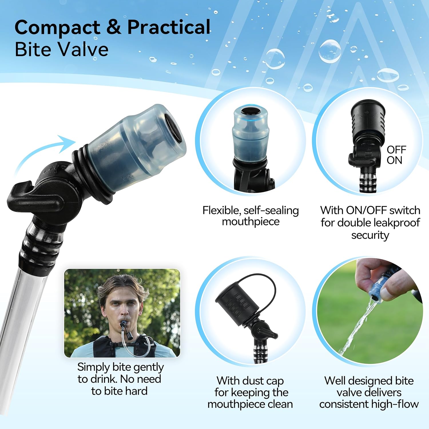 MARCHWAY Lightweight TPU Hydration Bladder 2L/3L for Hydration Packs, Slide-Seal Wide Mouth Water Reservoir Bag with Carry Handle for Hiking, Cycling, Running, Camping, Travel - Image 4