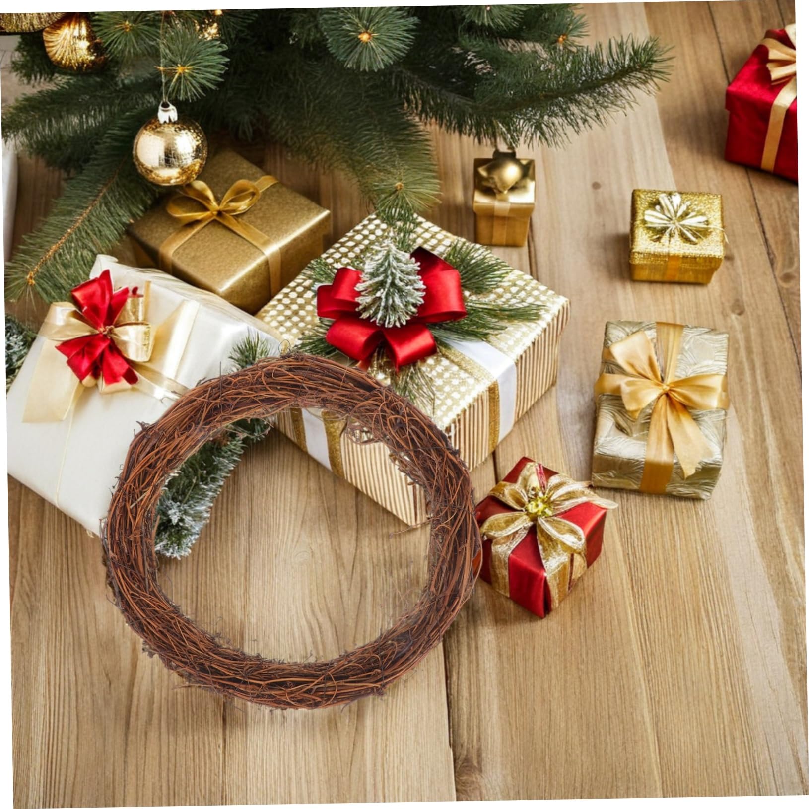 Zerodeko 6stücke Kranzrohlinge aus Natürlichem Rattan Klein für DIY-Dekoration Geeignet für Haustür Hochzeit Feier und Heimdekoration in Allen Jahreszeiten