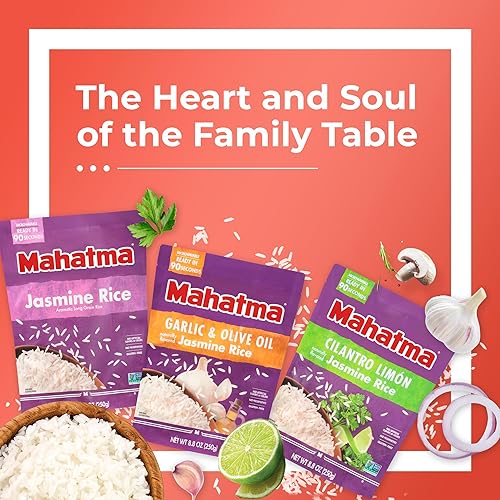 Miniatura 7 de Mahatma Ready to Heat - Arroz jazmín con sabor a cilantro limón, arroz precocido, apto para microondas en 90 segundos, 8.8 onzas, paquete de 6