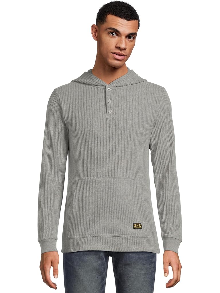 Gray RVCA Dayshift Thermal Hooded Henley