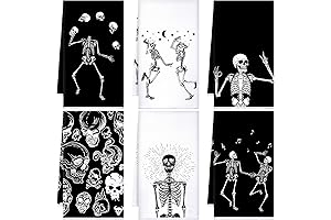 Halloween Skull Kitchen Towels Gothic Set by Bencailor