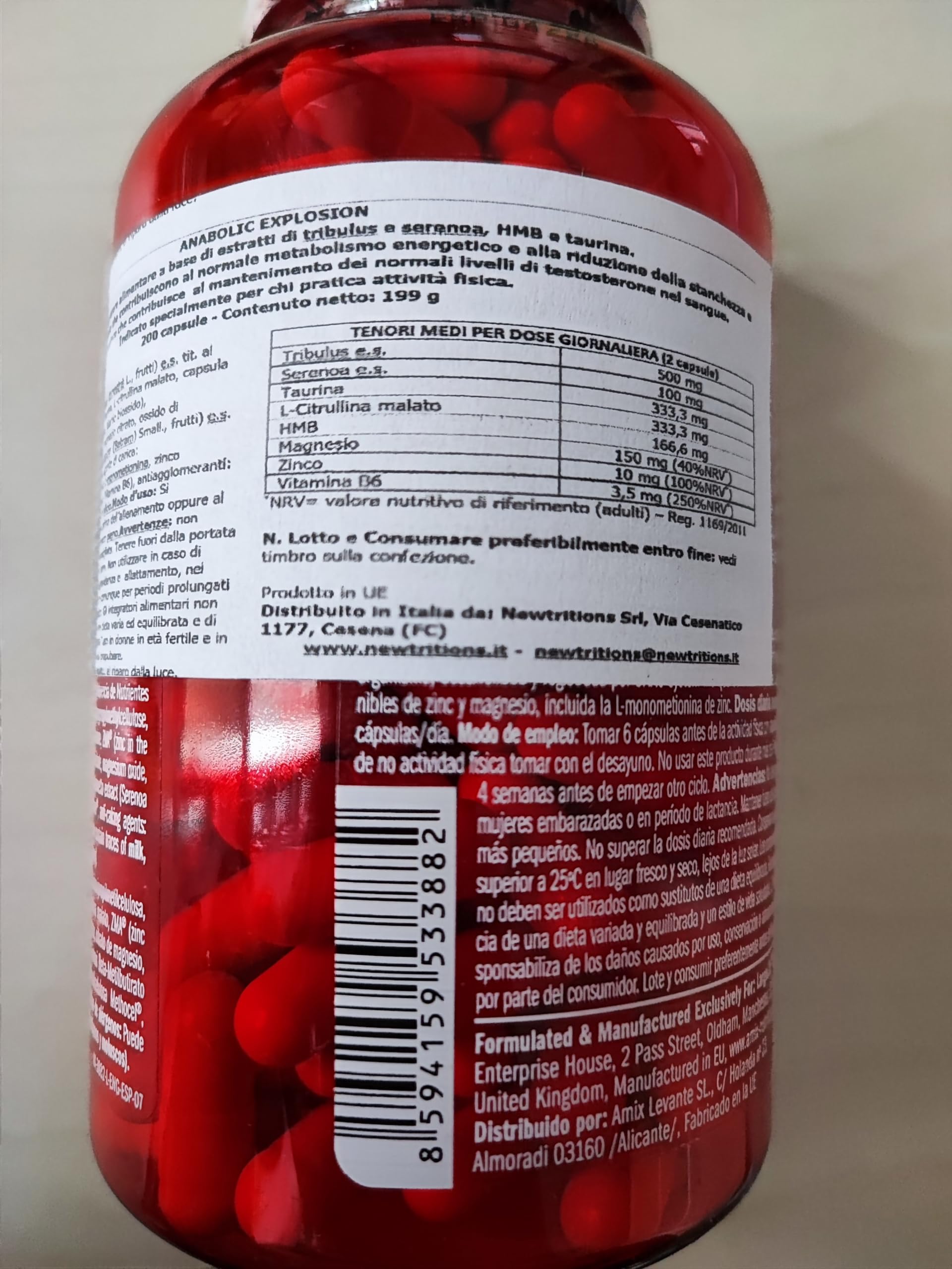 Amix Nutrition - Anabolic Explosion - 200 capsule