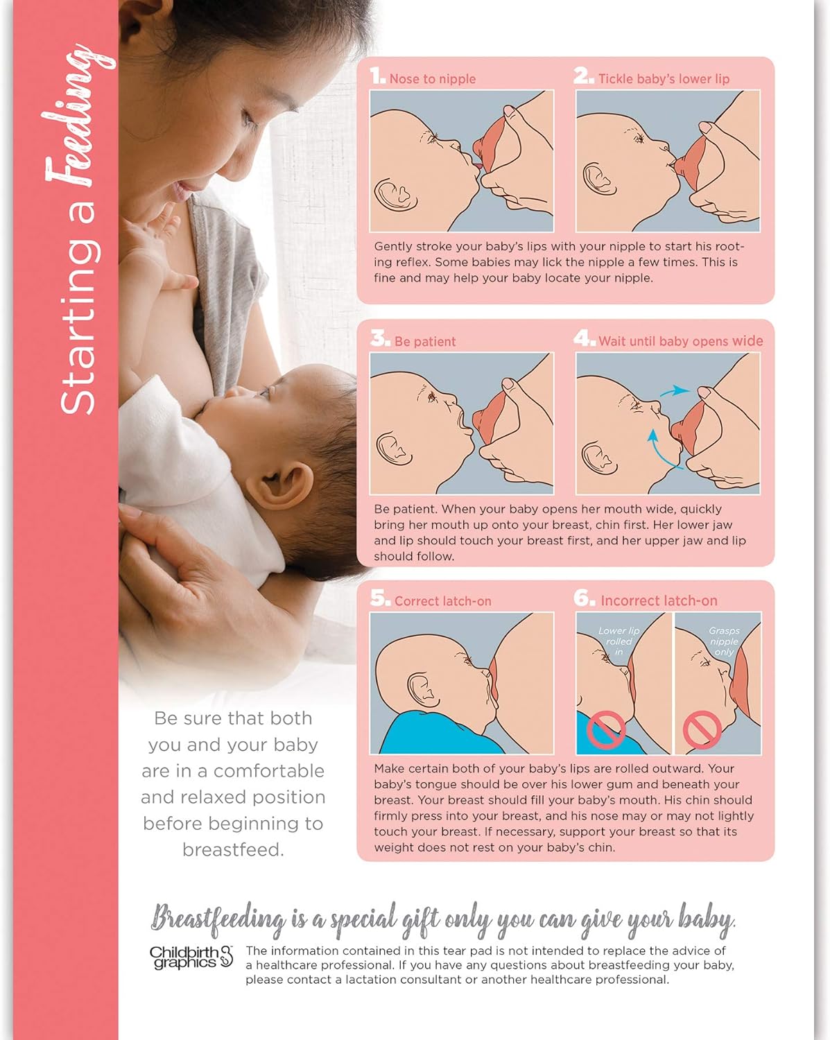 Starting a Feeding Tear Pad, English/Spanish