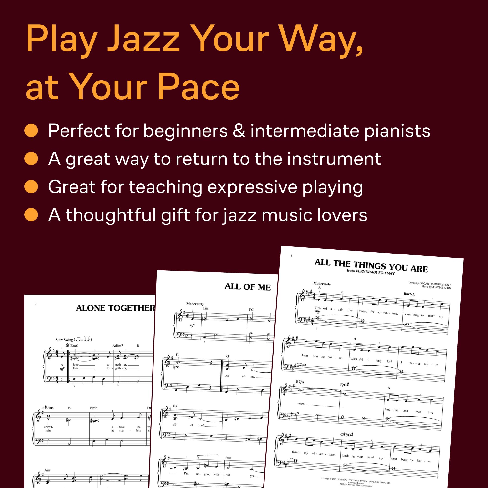 First 50 jazz standards you should play on the piano - easy piano