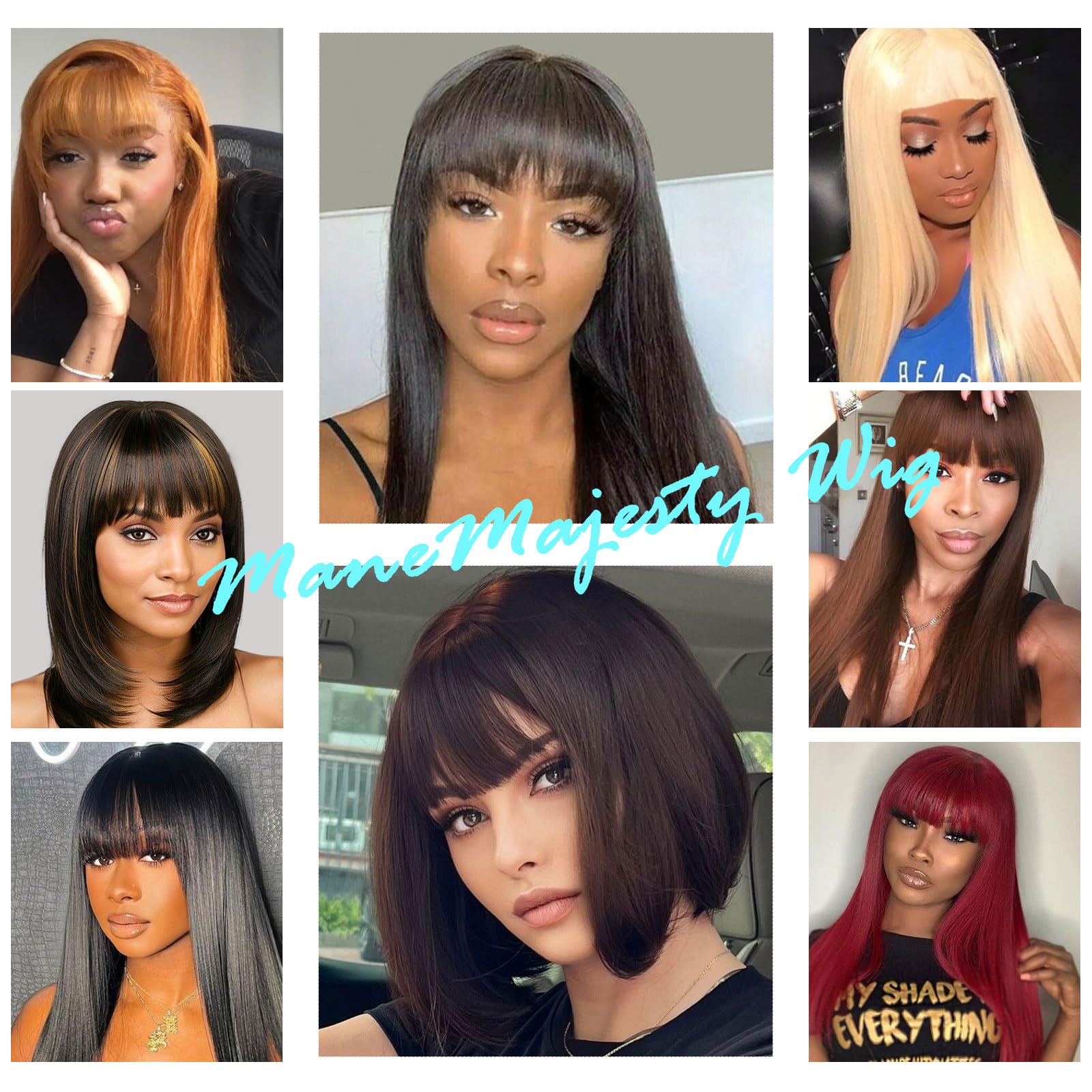 wig Perücke Ombre Kurze Bob Perücke mit Pony 38 cm YAKI Glattes Echthaar Klebefrei Ohne Spitzenfront Maschinengefertigt Für Frauen FS1B/30