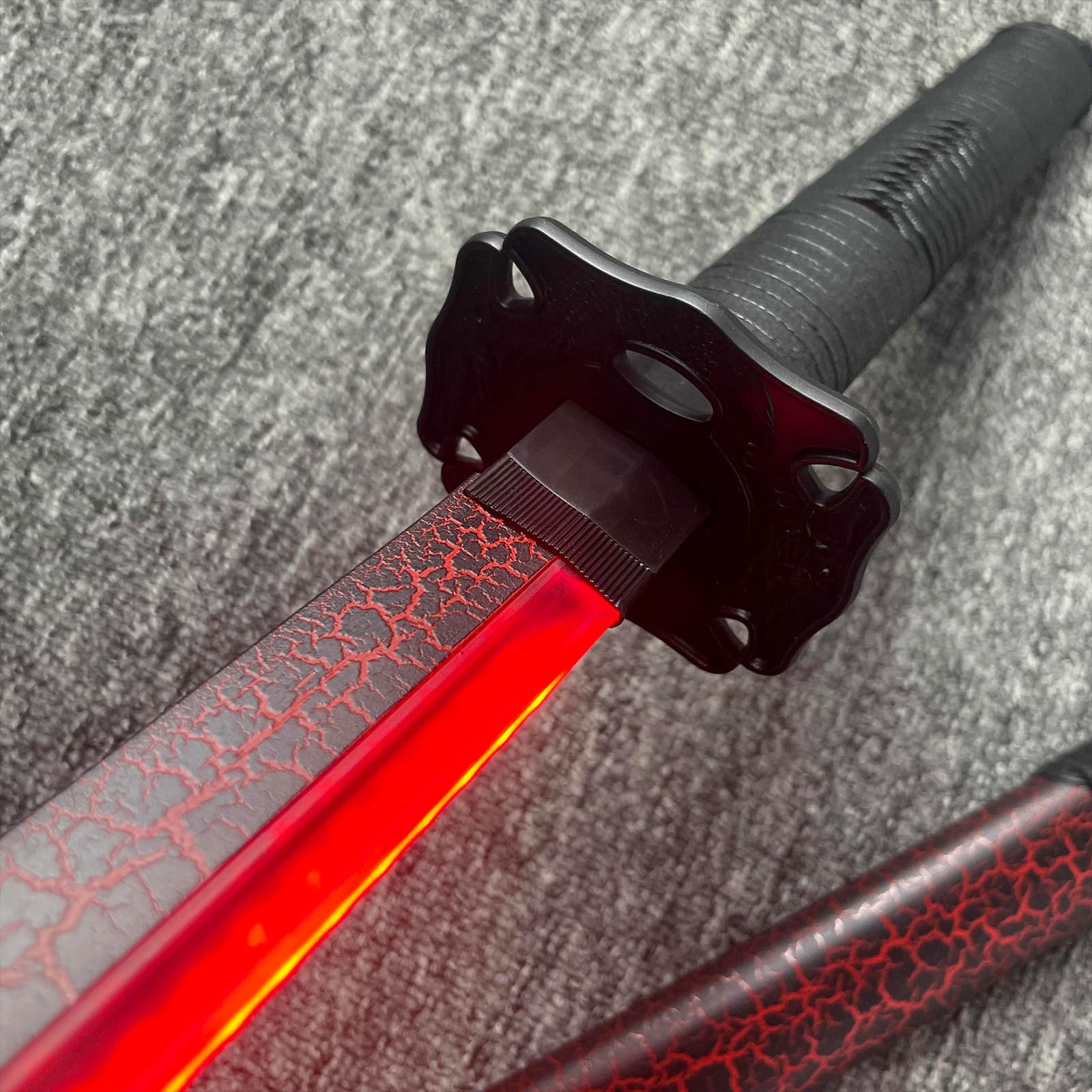 Sabres Laser Katana en Bois,Bokken Fait Main avec Bande Lumineuse,Sabre de samouraï en Bambou,idéal pour Offrir,Cosplay,Accessoires,Bal masqué,fête - 100 cm