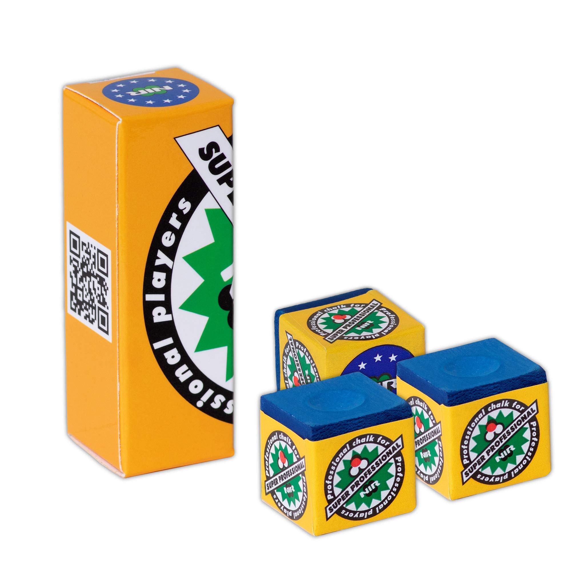 Longoni NIR Super Professional - Tizas de Billar (3 Unidades), Color Verde y Azul