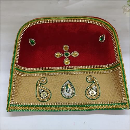 Miniatura 1 de AtoZ - Carrito indio decorado de puja supda de boda para matrimonio gujarati Supada de madera decorativo Supadu Sup para boda Supda Chhath Puja