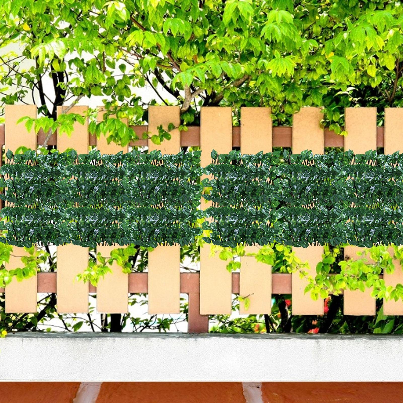 Brise-Vue Extensible En Lierre Artificiel - Panneau Décoratif Pour Balcon, Terrasse, Jardin - 28-40cm H X 20-200cm L