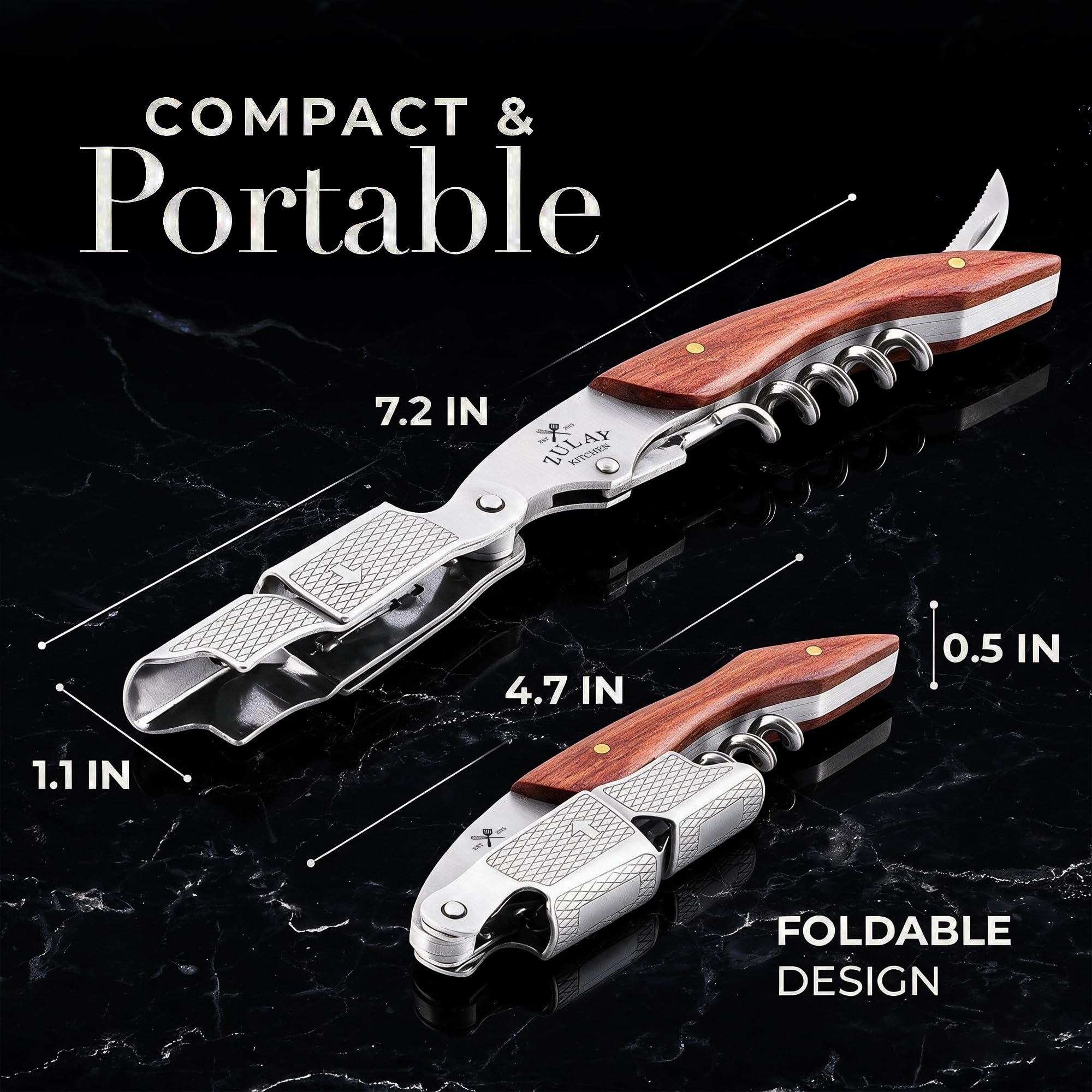 Zulay Kitchen Corkscrew: Premium Wine Opener -6