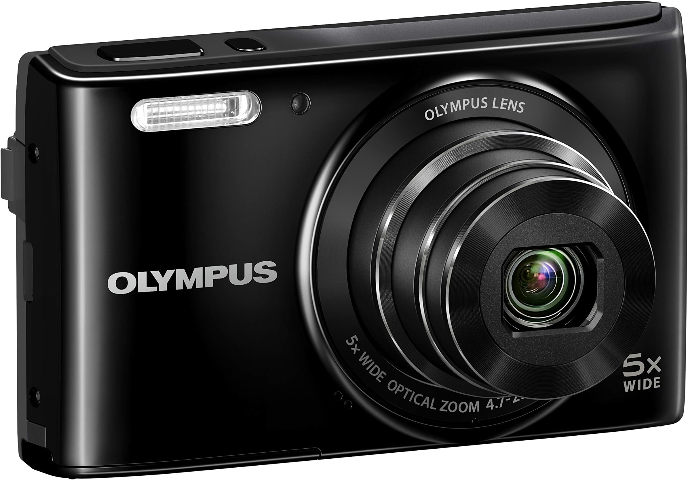 Stylus VG-180 16-Megapixel 5X 26mm Wide Optical Zoom 2.7 Inch LCD - Black