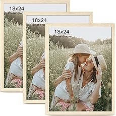 MCS Studio Gallery 8.5x11 Picture Frame Gray Woodgrain, Rectangle Photo Frame for Photos, Posters & Art Prints & Easel for Tapletop Display (4-Pack)