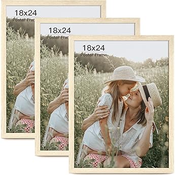 MCS Studio Gallery 8.5x11 Picture Frame Gray Woodgrain, Rectangle Photo Frame for Photos, Posters & Art Prints & Easel for Tapletop Display (4-Pack)