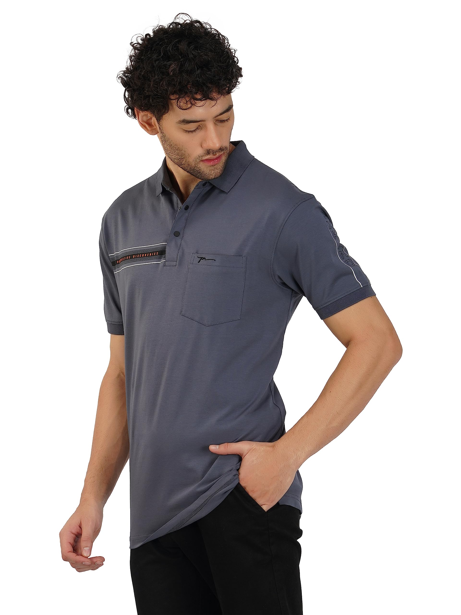 proriders Half Sleeve Cotton Lycra Regular Fit Men's Polo with Snap Button and Pocket for Casual wear T-Shirt-picture-54