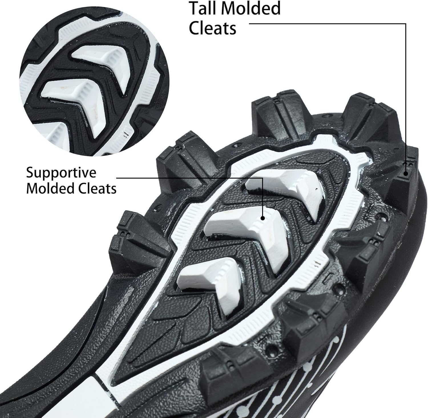 EQW Kids Baseball Cleats for Boys & Girls Softball Cleats | Comfortable, Non-Slip, Durable | Little Kid to Youth