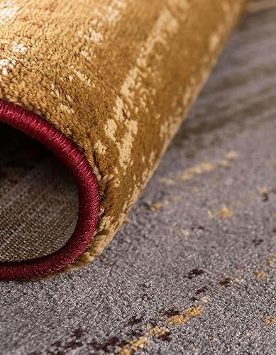 Miniatura 5 de Unique Loom Barista Collection - Alfombra Mundo Nova (octágono de 6 pies 1 pulgada, beigeazul)