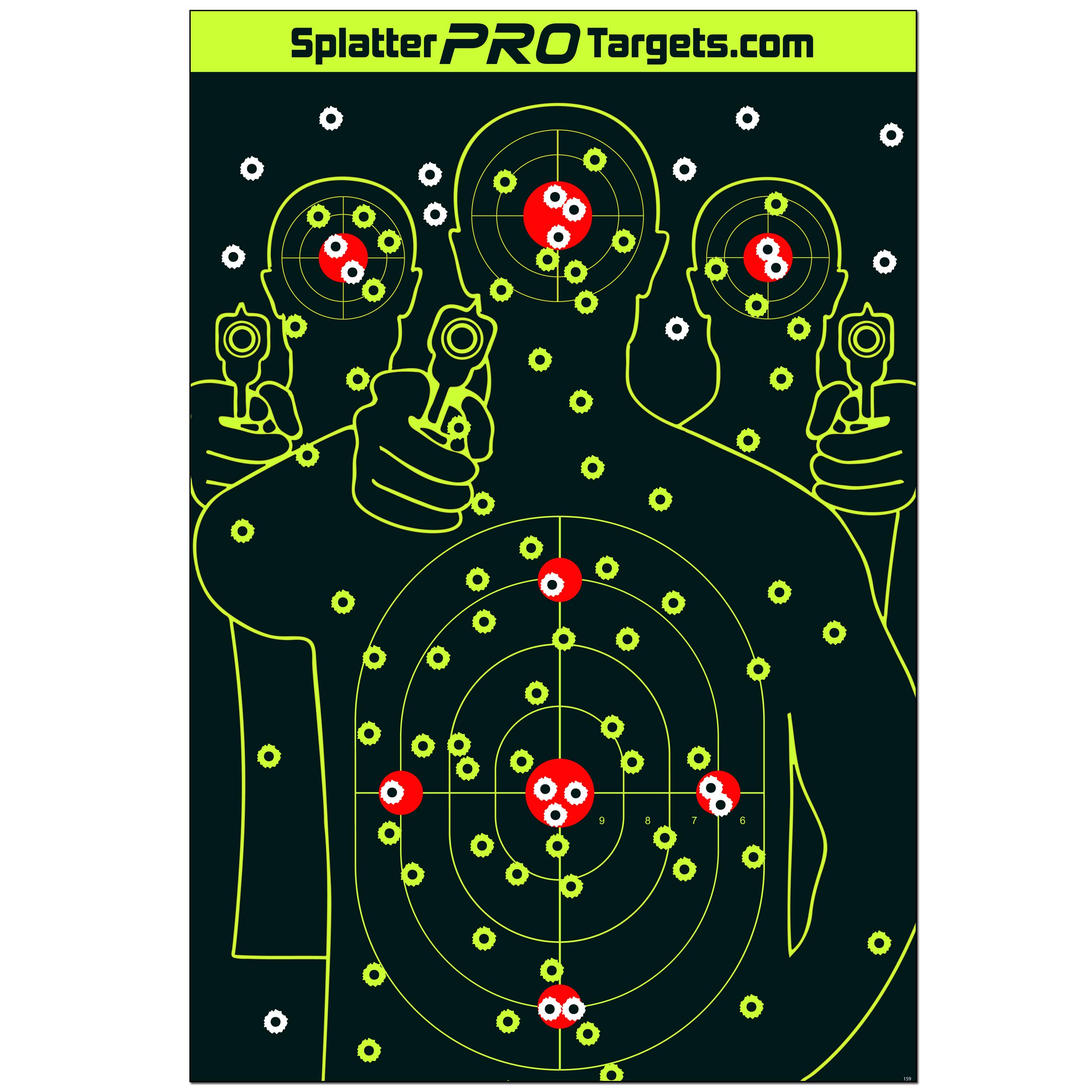 12x18 Splatter Targets. Shots Burst with a Bright Splatter Upon Impact. Instantly See Your Shots.