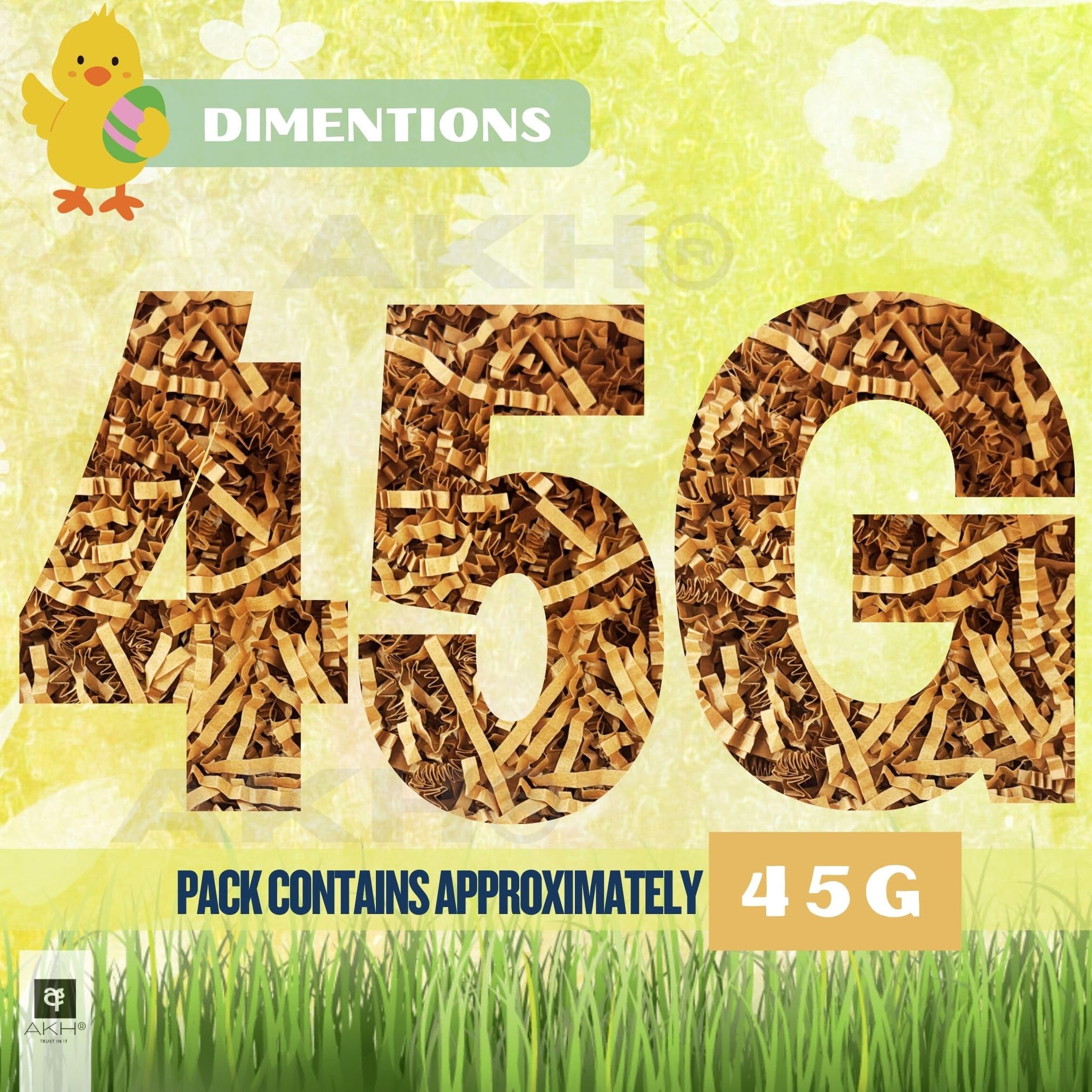 AKH® Easter Grass Shredded Paper, Brown - Image 2