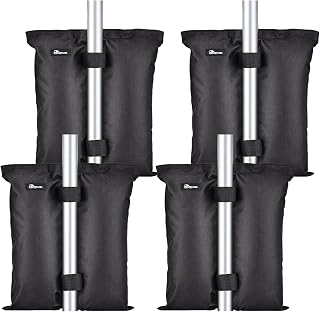 Mrrihand Gazebo Weights Set of 4 Heavy Duty, Weights for Gazebo, 1680D PVC Coating, Sandbags No Filled with Long Belt for Any Pop Up Tent Gazebo Outdoor Sun Shelter Umbrella Trampoline