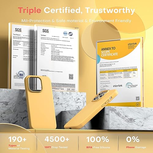 Vista 453 de TOCOL - Funda 5 en 1 para iPhone 11, con 2 protectores de pantalla + 2 protectores de lente de cámara, funda delgada de silicona líquida a prueba