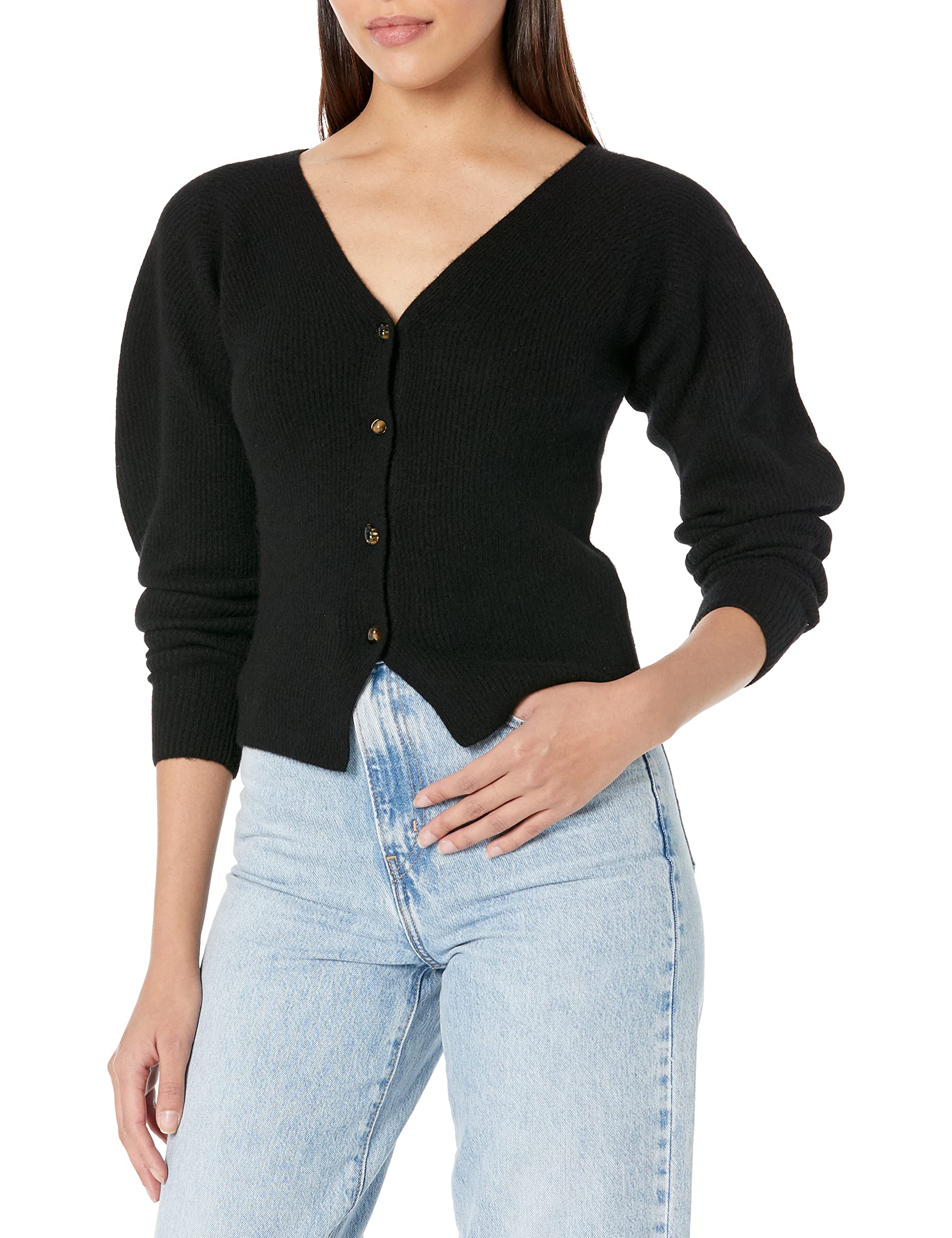 Vince Womens Ribbed Open Neck Cardigan