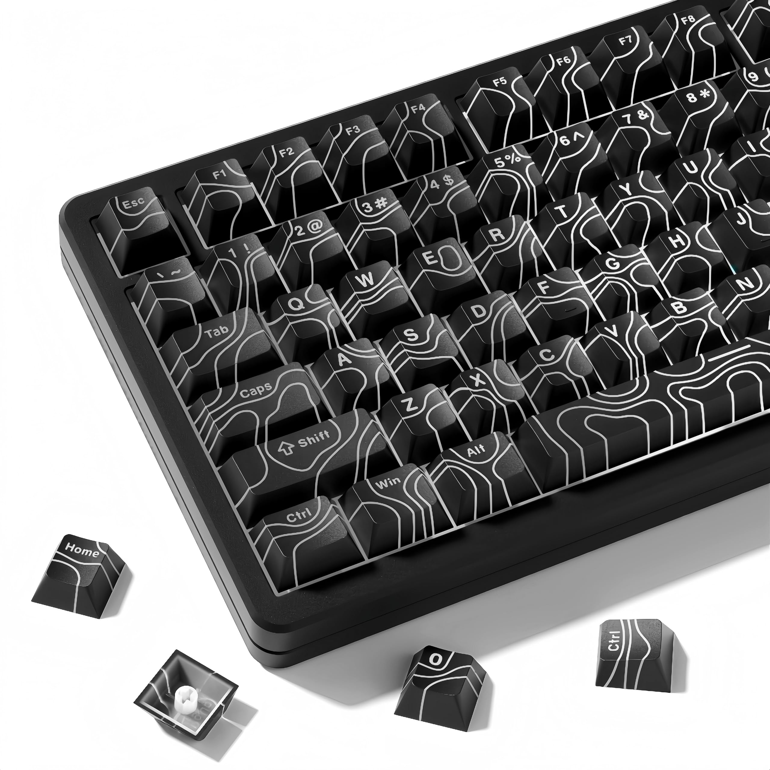Amazon.com: dagaladoo Black Keyboard keycaps,Double Shot PBT