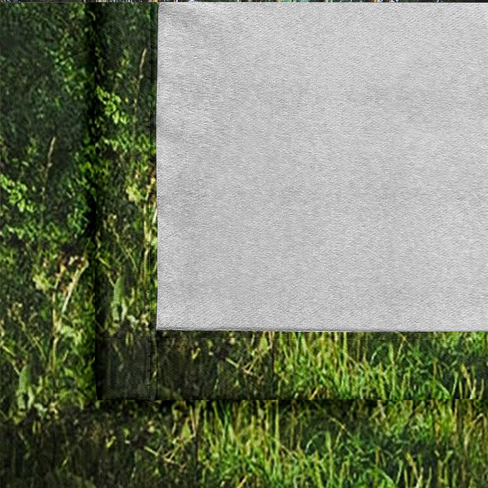 Thermo Vorhänge, 96x183cm Braun Grün Bäume Landschaft Vorhang für Fensterbehandlung Wohnzimmer/Küche