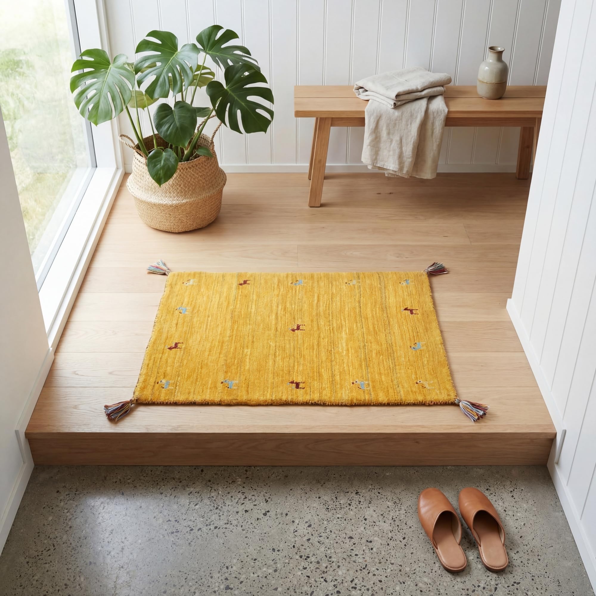 Amazon | RUGS‐FACTORY ギャベ 玄関マット 室内 おしゃれ
