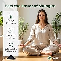 Vista 2 de Auténtica pirámide de shungita pulida de 1.57 pulgadas / 1.57 pulgadas, cristal curativo natural, pirámide negra real, protección de escritorio