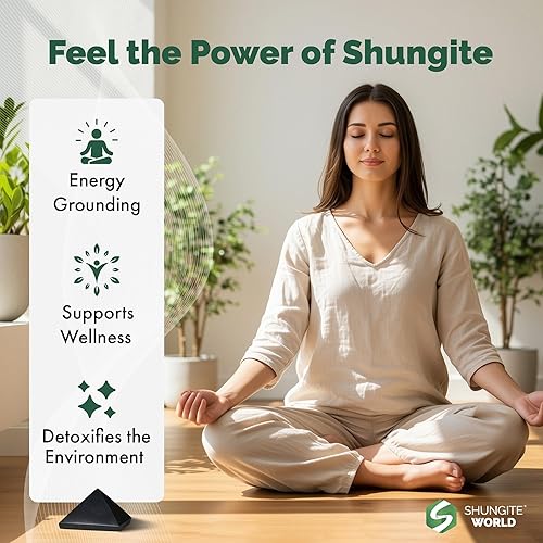 Miniatura 2 de Auténtica pirámide de shungita pulida de 1.57 pulgadas  1.57 pulgadas, cristal curativo natural, pirámide negra real, protección de escritorio para