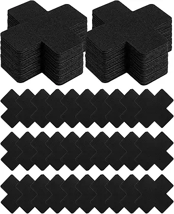 50 Pairs Nipple Cover Pasties Disposable Nipple Covers No-Show Satin Breast Petals Stickers Self Adhesive Petal Bra Pasties for Women Black