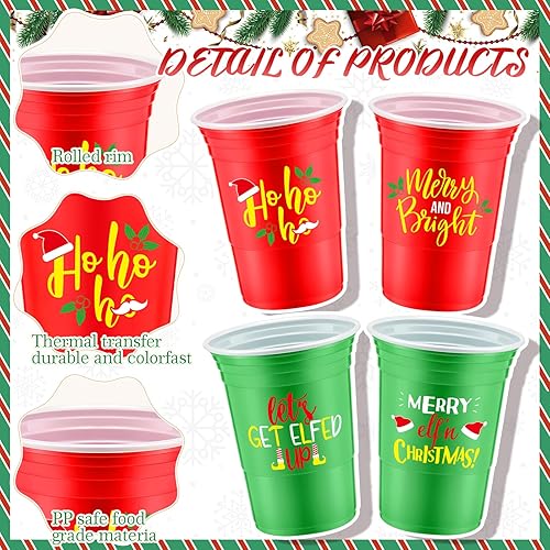 Miniatura 9 de Jinei 100 vasos desechables de Acción de Gracias, 16 onzas, vasos de plástico para fiesta de Acción de Gracias, decoración de Acción de Gracias,