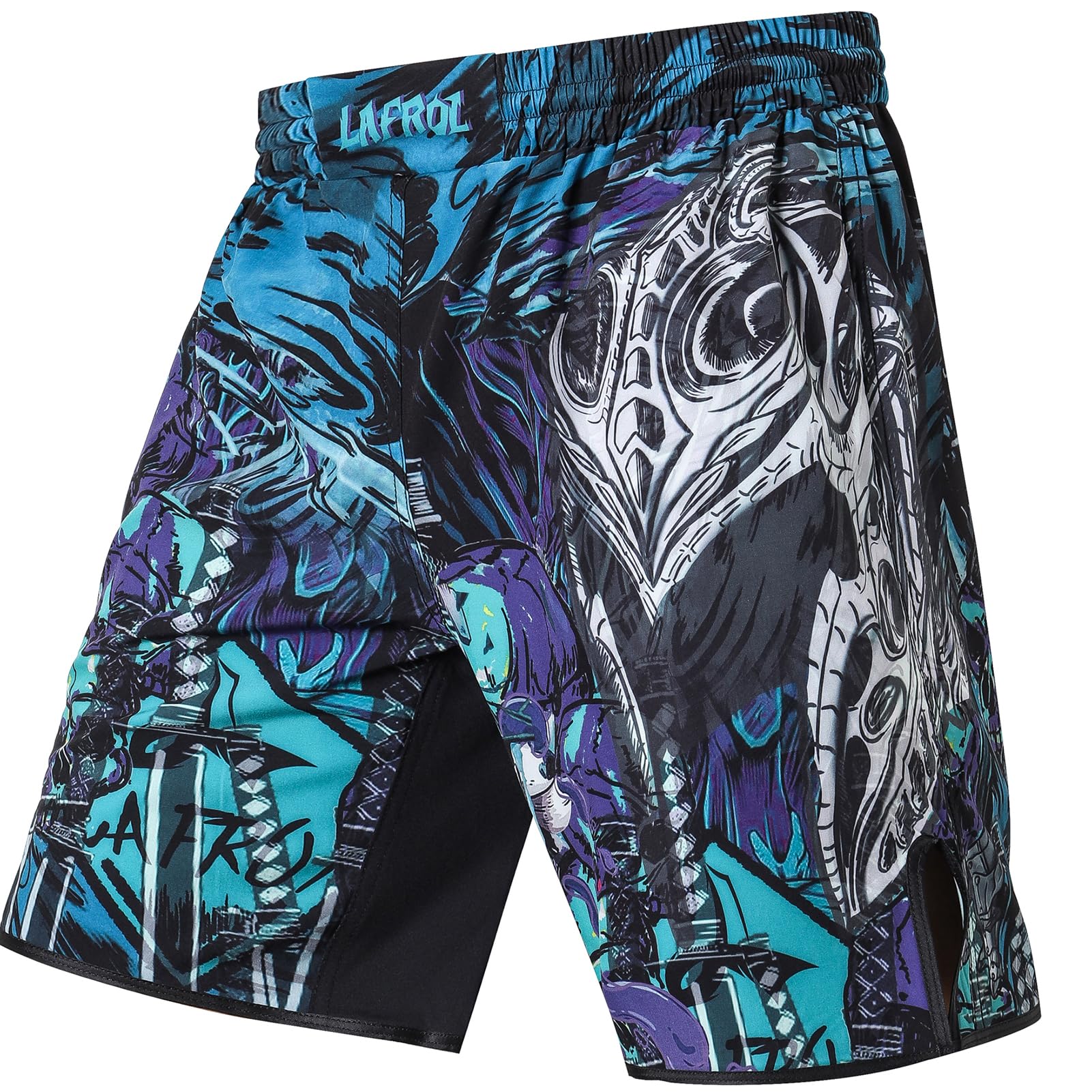 LAFROI Uomo Pantaloni da MMA, Boxe, Cross Training e Altri Sport da Combattimento-QJK06