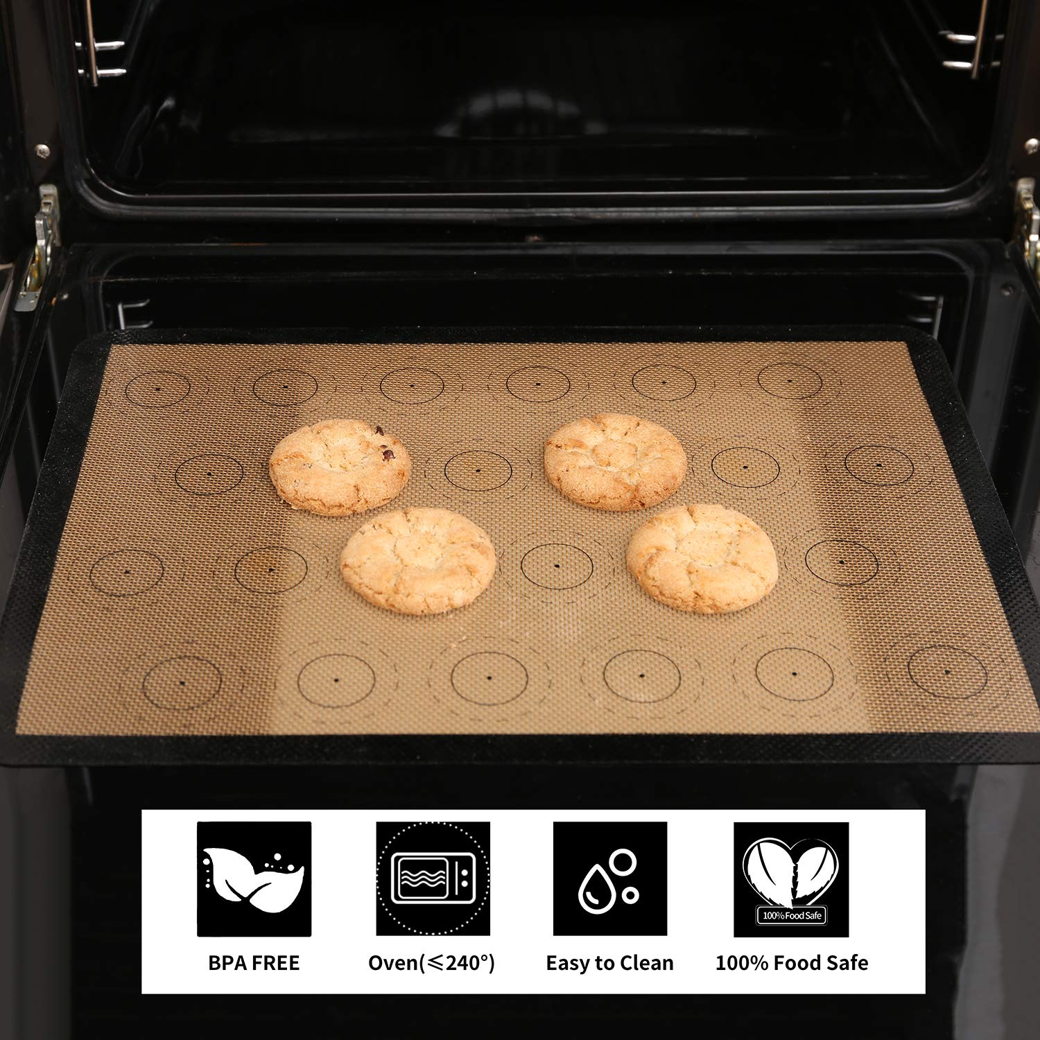 Tappetini Silicone Forno Miorkly - Set 3 Pezzi 40x30cm, Senza BPA, Per Pasticceria