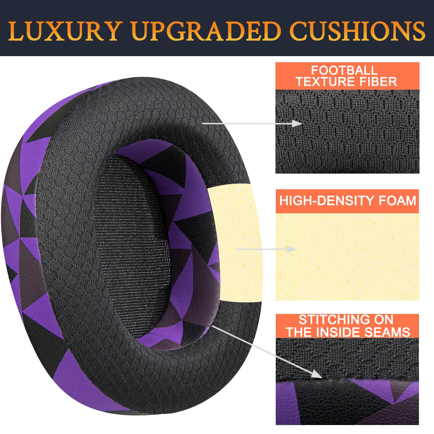 SOULWIT Mesh Fabric Replacement Earpads for Steelseries Arctis Nova Pro Wireless/Arctis Nova Elite Headphones - Image 3
