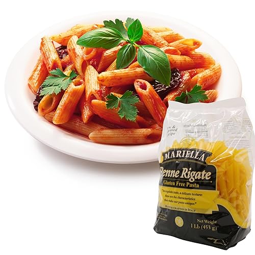 Miniatura 5 de Mariella Fideos para pasta italiana Penne Rigate sin gluten, 1 LB, GF, Fideos, Ingredientes: Arroz y harina de maíz solamente, Producto de Italia,