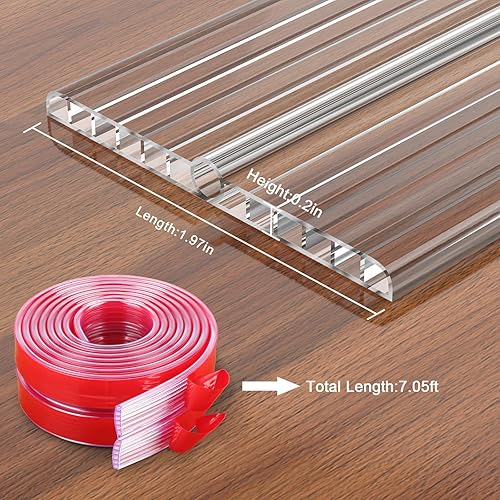 Miniatura 2 de HOMREALM Protectores de esquina a prueba de bebés de 7.05 pies de largo (1.97 pulgadas de ancho) protectores de esquina para muebles y bordes de