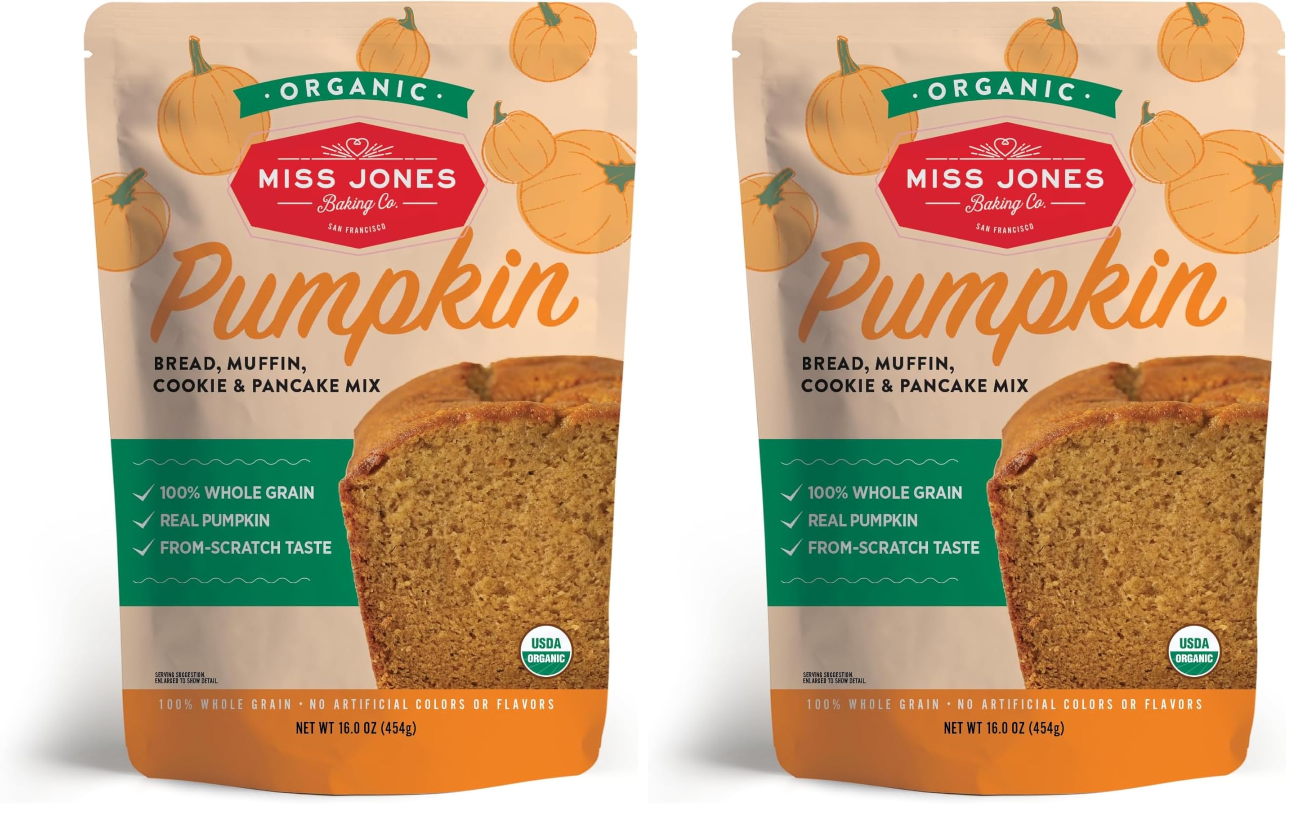 Miss Jones Baking Organic Pumpkin Bread, Muffin, Cookie & Pancake