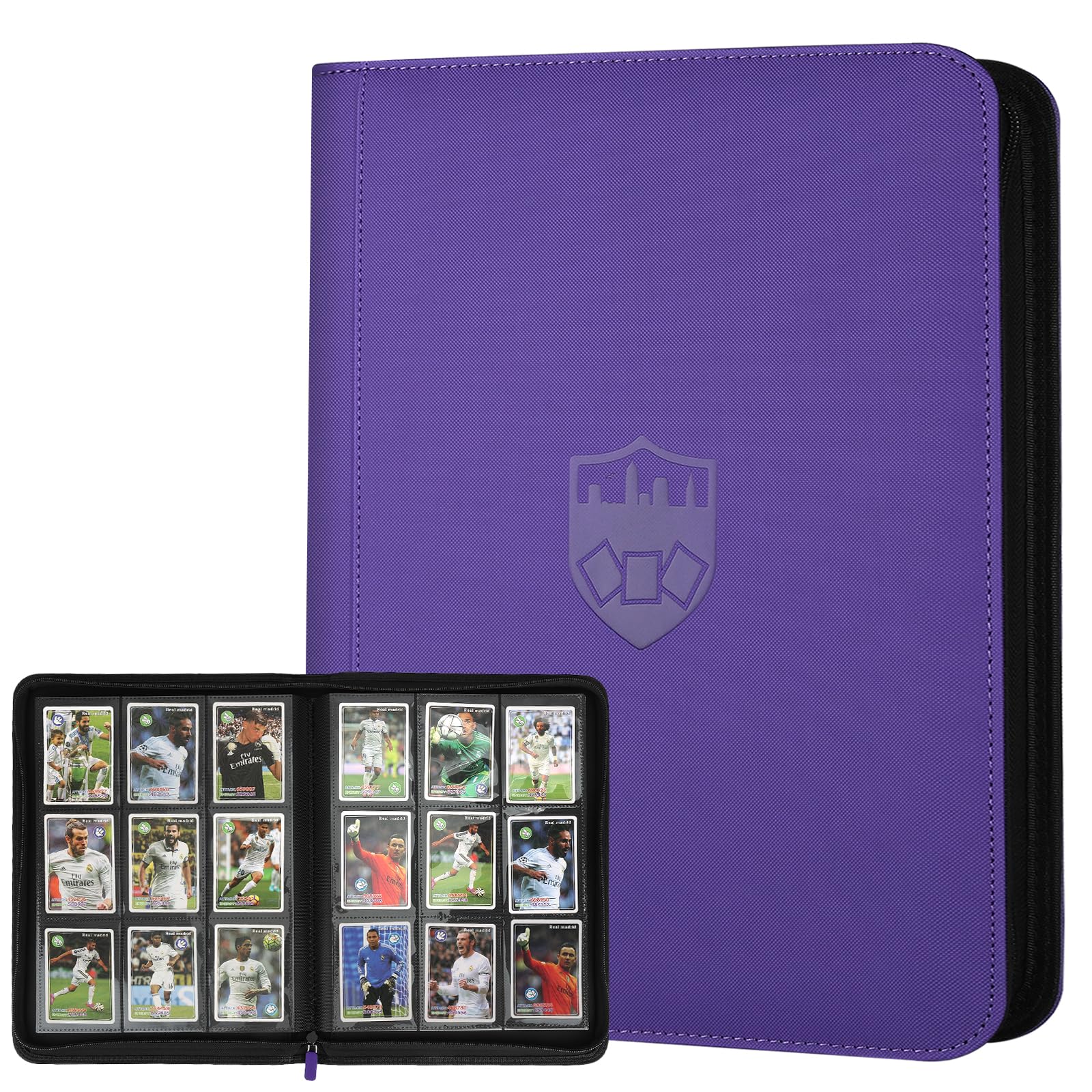 Trading Card Binder 9 Pocket, GERMUN PU Cover Card