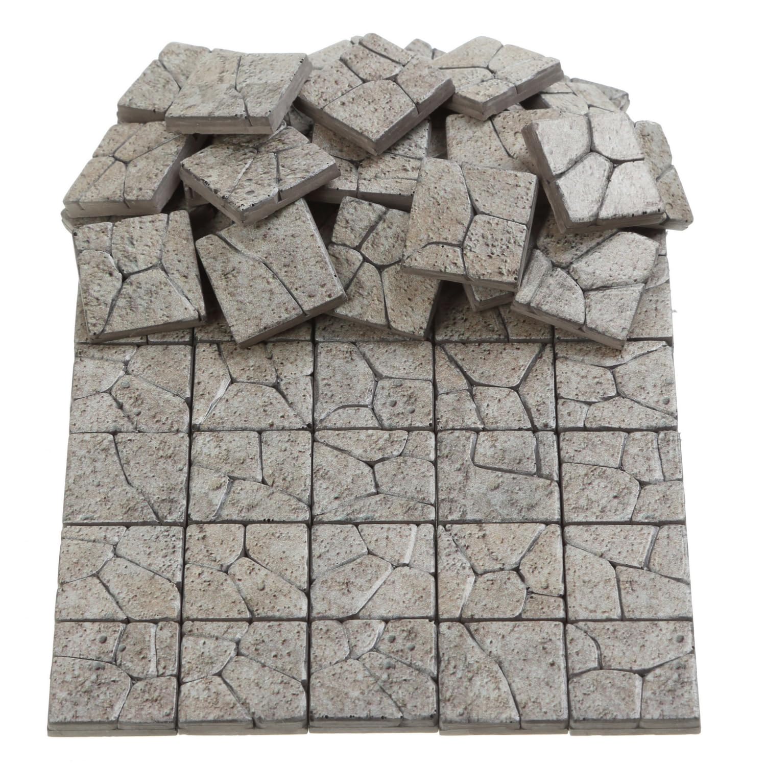 Dollhouse Flooring, Miniature Pavement Bricks, 1/12 Scale Accessories, Mini Bricks for Landscaping, REDUCIO! (Sandstone Cobblestone, Large Pack 100pcs) — image 1